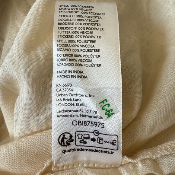 Free People Malina Maxi Dress Cream Lace Boho Babydoll NWT Size Small - Picture 9 of 9